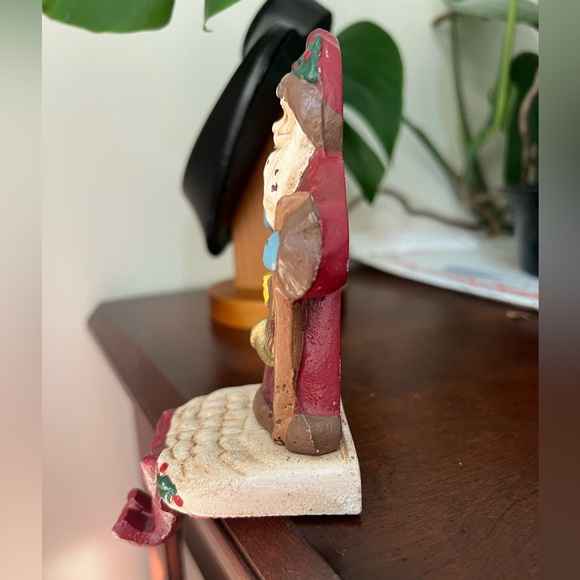Kurt Adler 1989 Vintage Cast Iron Old World Santa Stocking Holder Hanger - Picture 5 of 12